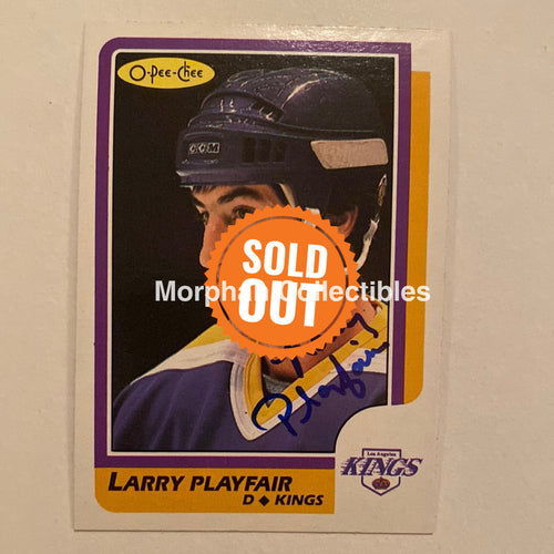 Larry Playfair - Autographed Card Opc 1986-87