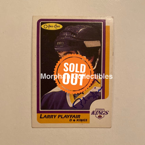 Larry Playfair - Autographed Card Opc 1986-87