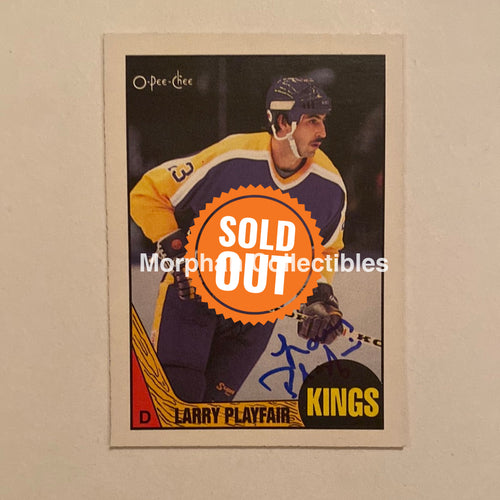 Larry Playfair - Autographed Card Opc 1987-88
