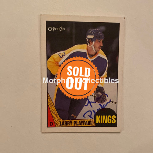 Larry Playfair - Autographed Card Opc 1987-88