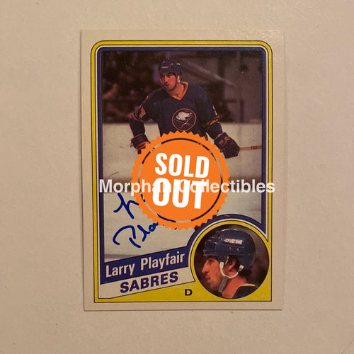 Larry Playfair - Autographed Card Topps 1984-85