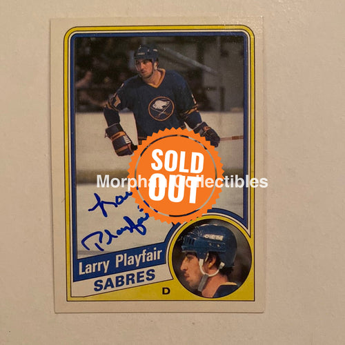 Larry Playfair - Autographed Card Topps 1984-85