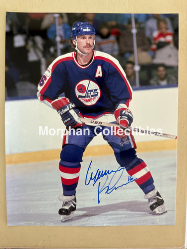 Laurie Boschman - Autographed 8x10 Photo - Winnipeg Jets Photo