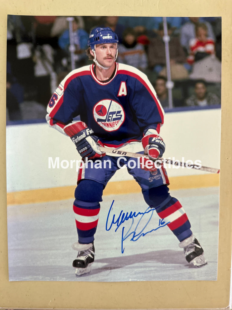 Laurie Boschman - Autographed 8x10 Photo - Winnipeg Jets Photo