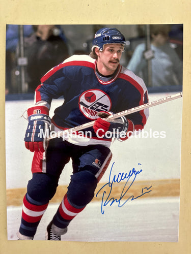 Laurie Boschman - Autographed 8x10 Photo - Winnipeg Jets Photo