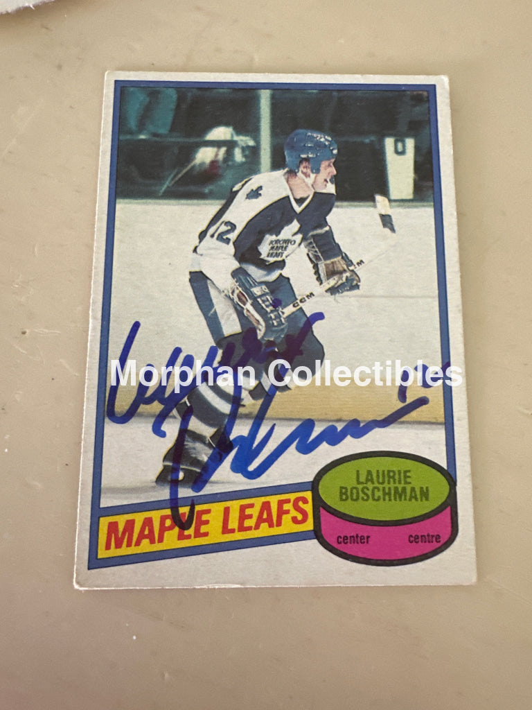 Laurie Boschman - Autographed Card - 1980-81 OPC Card