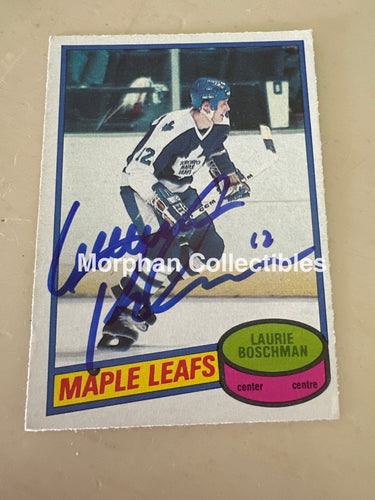 Laurie Boschman - Autographed Card - 1980-81 OPC Card