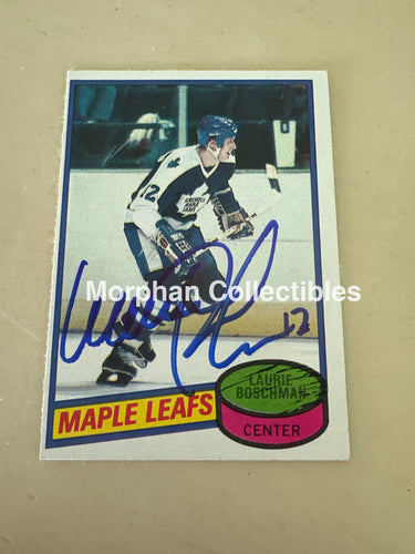 Laurie Boschman - Autographed Card - 1980-81 Topps Card
