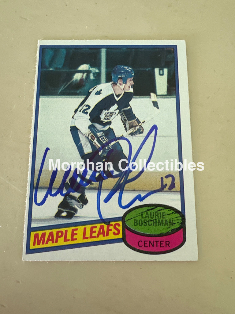 Laurie Boschman - Autographed Card - 1980-81 Topps Card