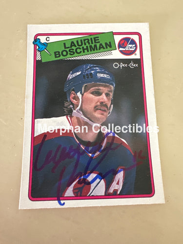 Laurie Boschman - Autographed Card - 1988-89 OPC Card
