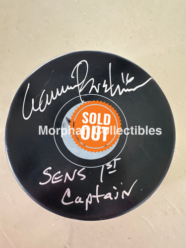 Laurie Boschman - Autographed Puck - Ottawa Senators Puck