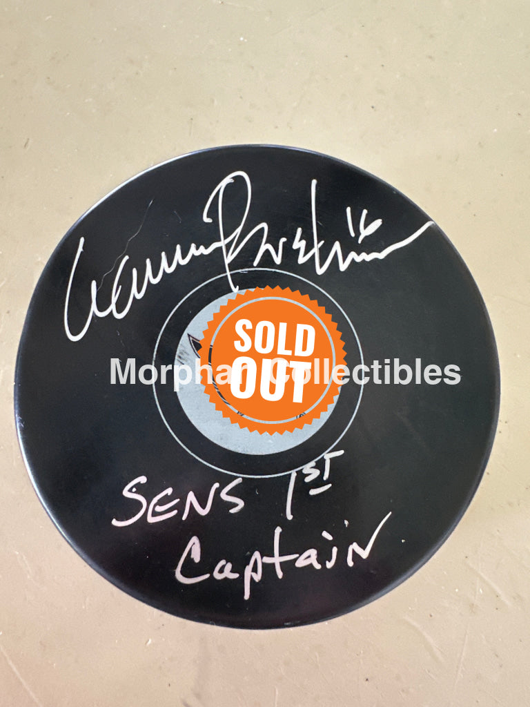 Laurie Boschman - Autographed Puck - Ottawa Senators Puck