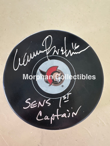 Laurie Boschman - Autographed Puck - Ottawa Senators Puck