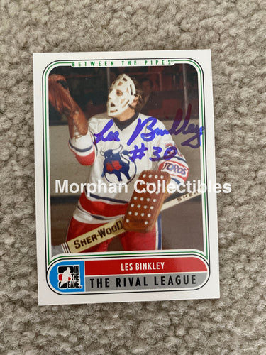 Les Binkley - Autographed Card 2008 Between The Pipes