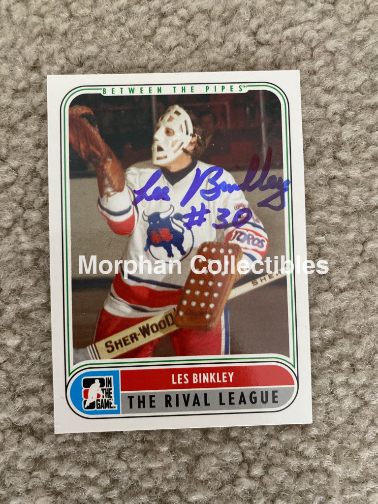 Les Binkley - Autographed Card 2008 Between The Pipes