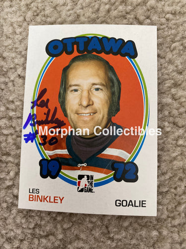 Les Binkley - Autographed Card Itg 1972