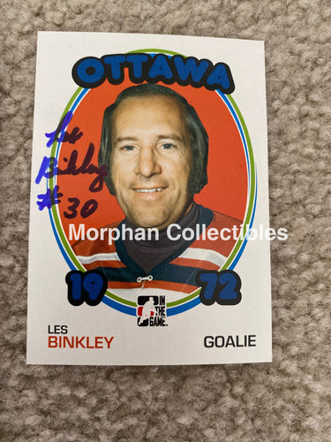 Les Binkley - Autographed Card Itg 1972