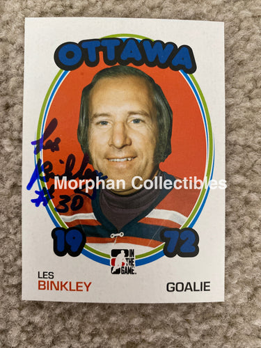 Les Binkley - Autographed Card Itg 1972