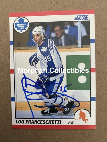 Lou Franceschetti Autographed Cards 1990-91 Score #2 Card