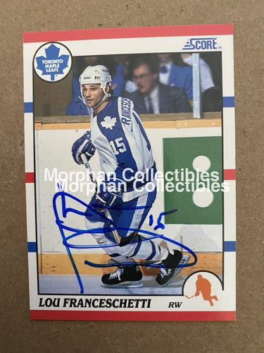 Lou Franceschetti Autographed Cards 1990-91 Score #2 Card