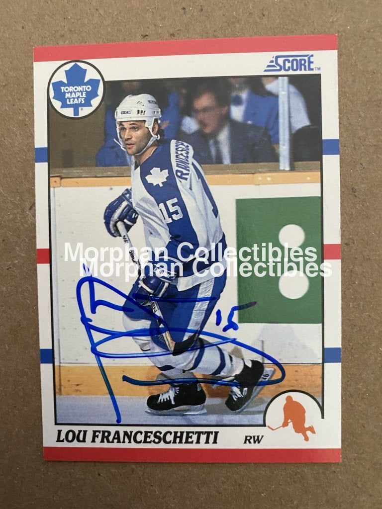 Lou Franceschetti Autographed Cards 1990-91 Score #2 Card