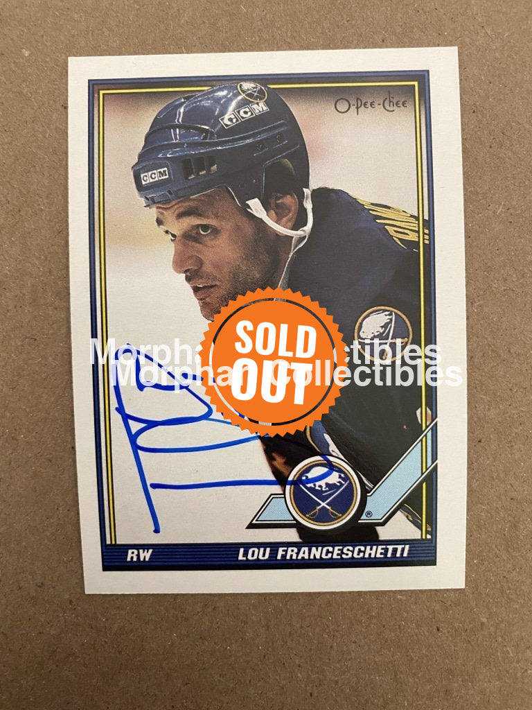 Lou Franceschetti - Autographed Card 1991-92 Opc
