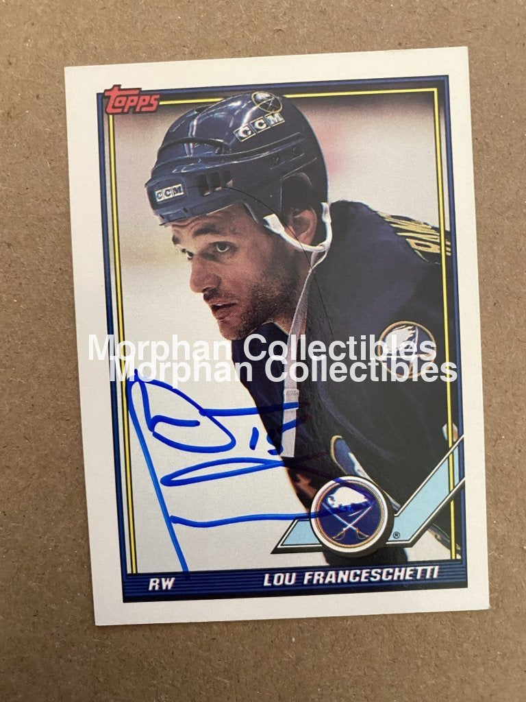 Lou Franceschetti - Autographed Card 1991-92 Topps #1