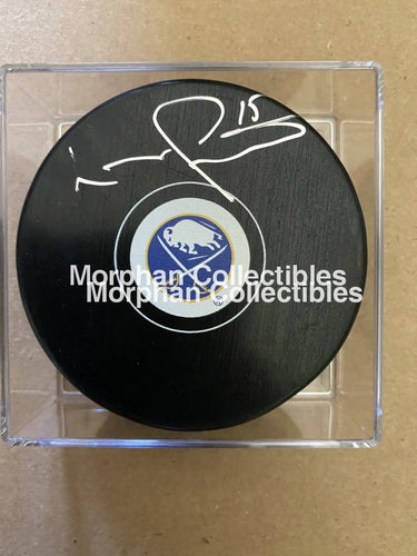 Lou Franceschetti - Autographed Puck Buffalo Sabres