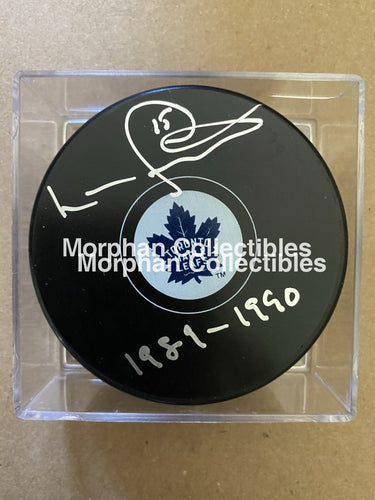 Lou Franceschetti - Autographed Puck Toronto Maple Leafs #1