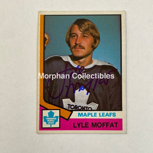 Lyle Moffatt - Autographed Card Opc 1974-75