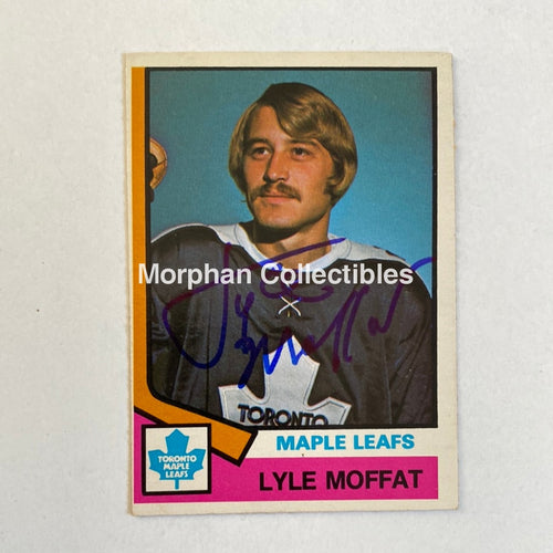 Lyle Moffatt - Autographed Card Opc 1974-75