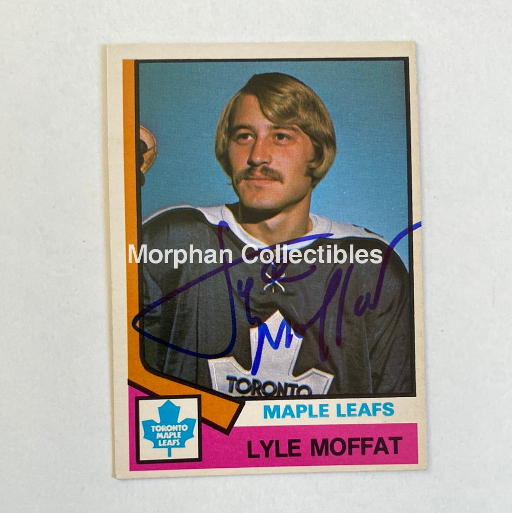 Lyle Moffatt - Autographed Card Opc 1974-75