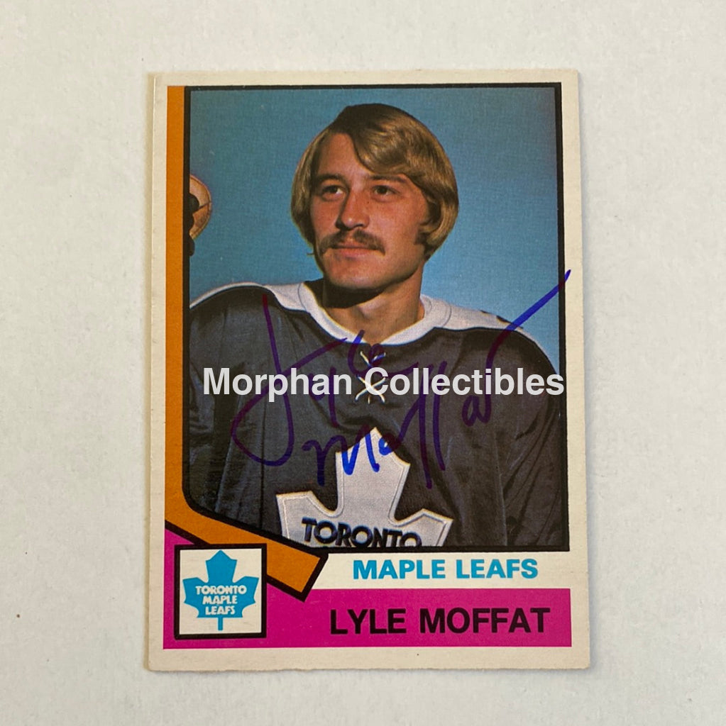 Lyle Moffatt - Autographed Card Opc 1974-75