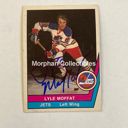 Lyle Moffatt - Autographed Card Opc 1977-78 Wha