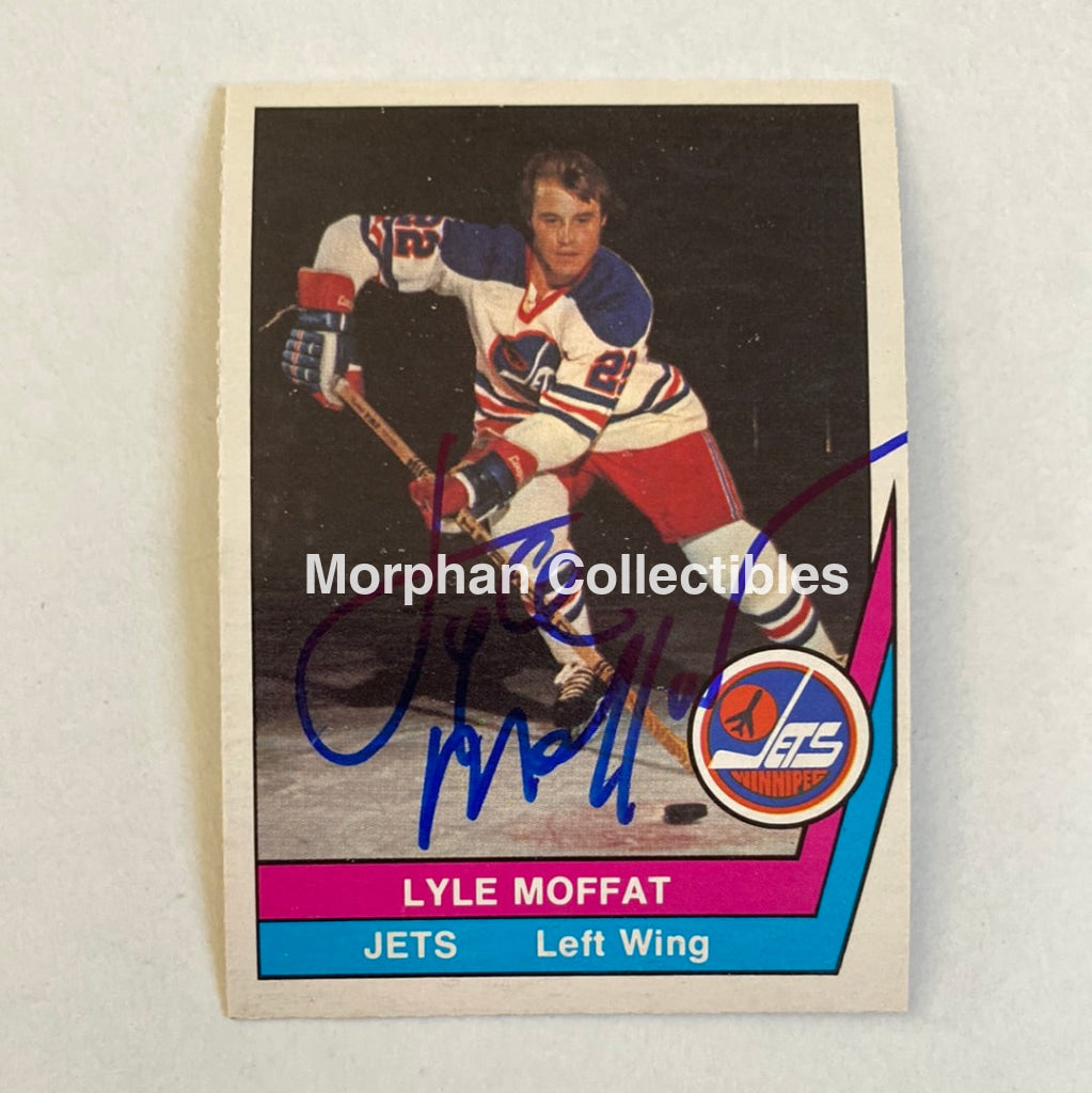 Lyle Moffatt - Autographed Card Opc 1977-78 Wha
