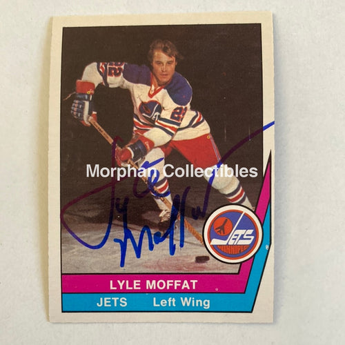 Lyle Moffatt - Autographed Card Opc 1977-78 Wha