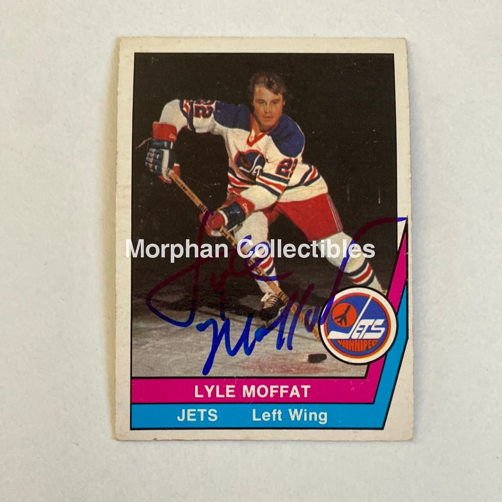 Lyle Moffatt - Autographed Card Opc 1977-78 Wha