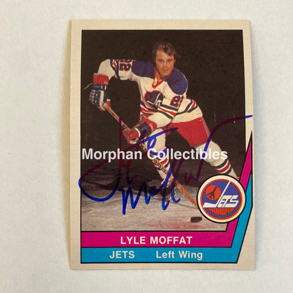 Lyle Moffatt - Autographed Card Opc 1977-78 Wha