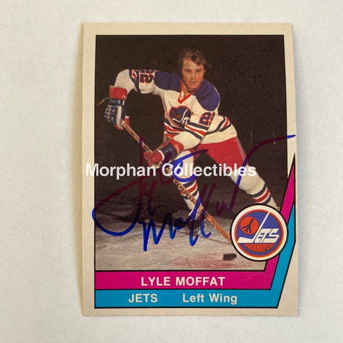 Lyle Moffatt - Autographed Card Opc 1977-78 Wha