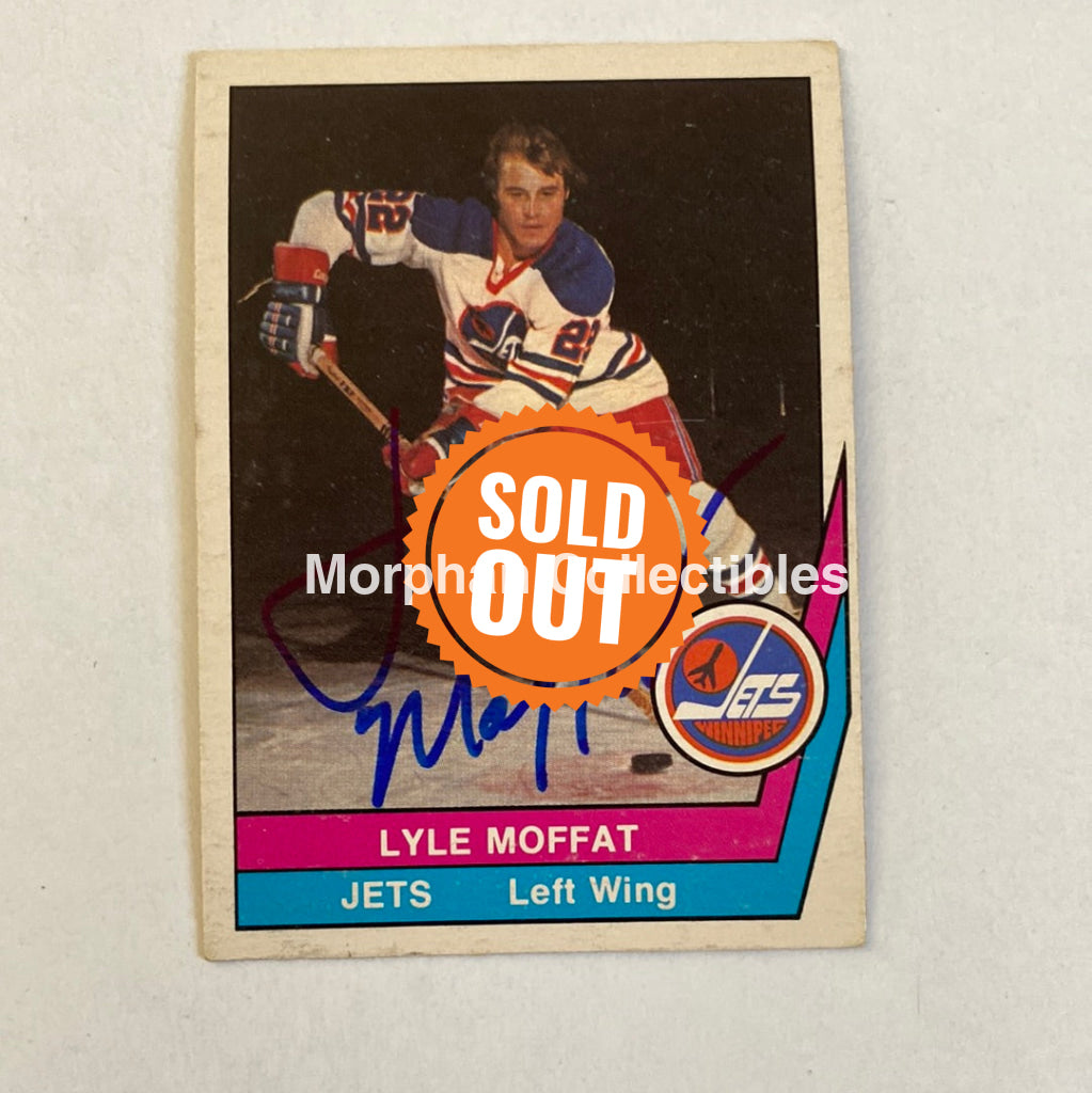 Lyle Moffatt - Autographed Card Opc 1977-78 Wha