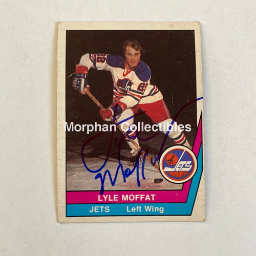 Lyle Moffatt - Autographed Card Opc 1977-78 Wha