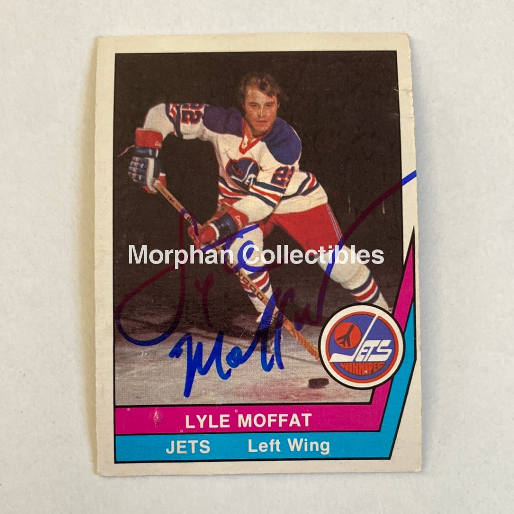 Lyle Moffatt - Autographed Card Opc 1977-78 Wha