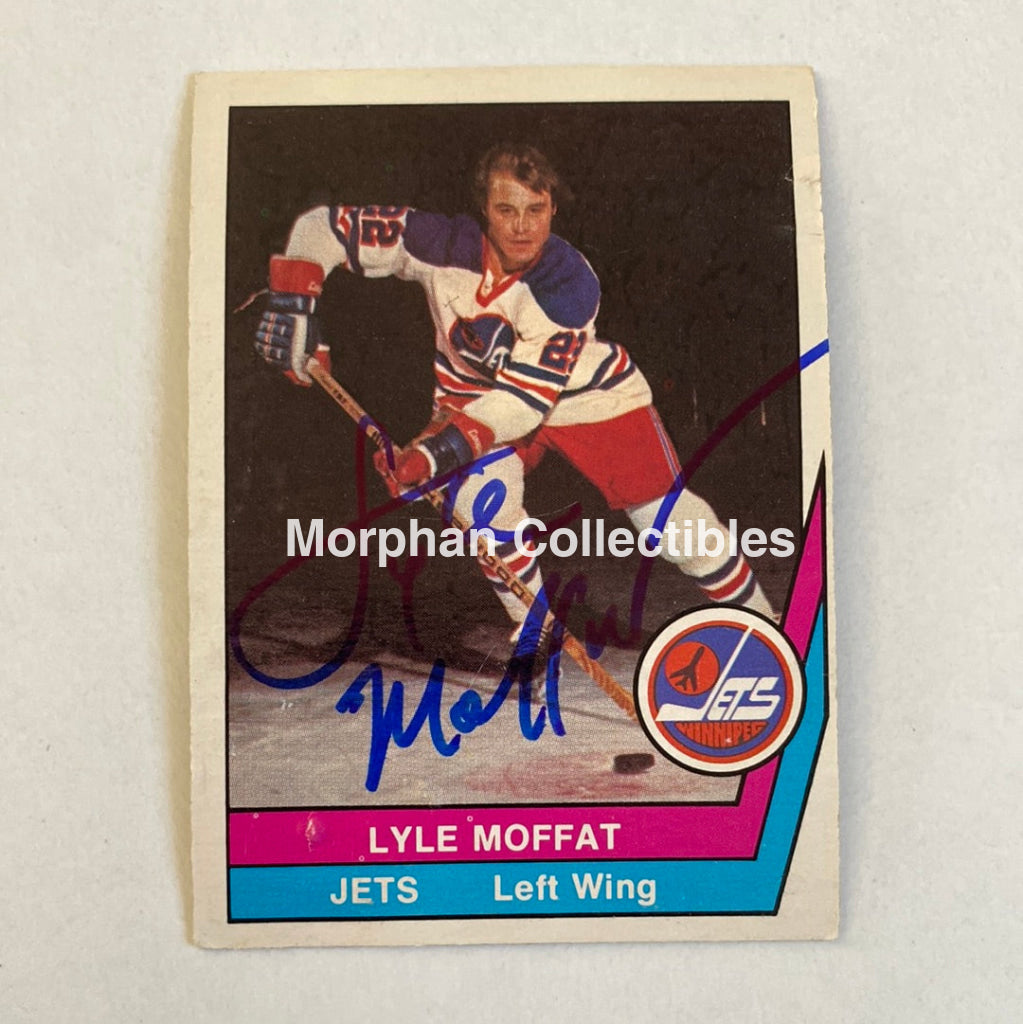 Lyle Moffatt - Autographed Card Opc 1977-78 Wha