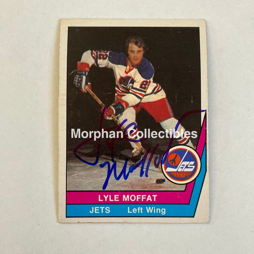 Lyle Moffatt - Autographed Card Opc 1977-78 Wha