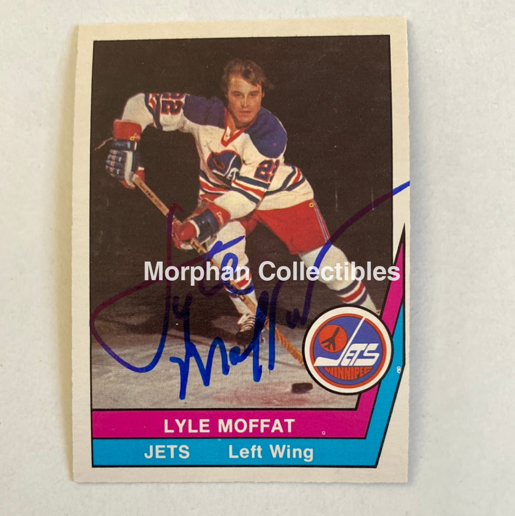 Lyle Moffatt - Autographed Card Opc 1977-78 Wha