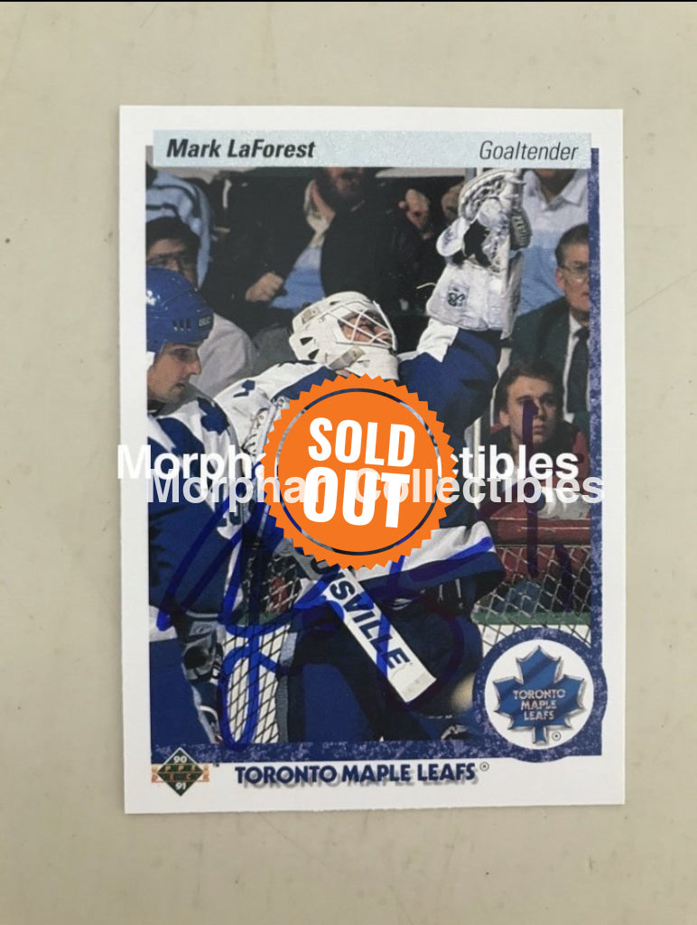 Mark Laforest - Autographed Card Toronto Maple Leafs Blue Sharpie