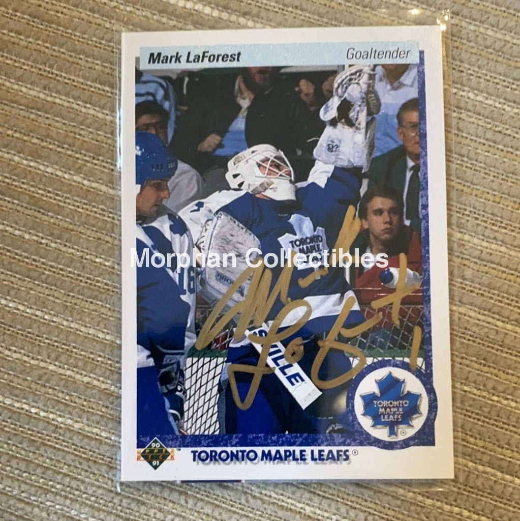 Mark Laforest - Autographed Card Toronto Maple Leafs Gold Sharpie