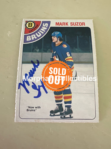 Mark Suzor - Autographed Card - 1978-79 OPC Card