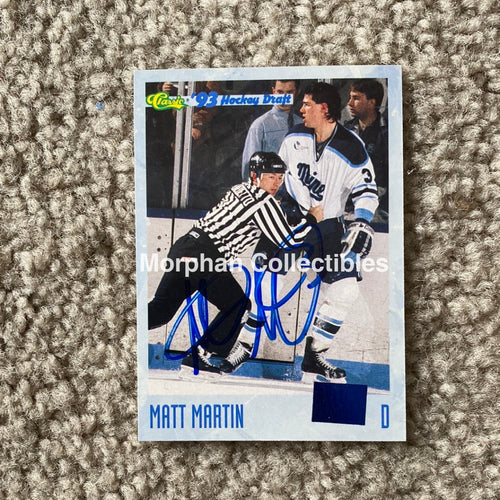 Matt Martin - Autographed Card Classic 93 #4