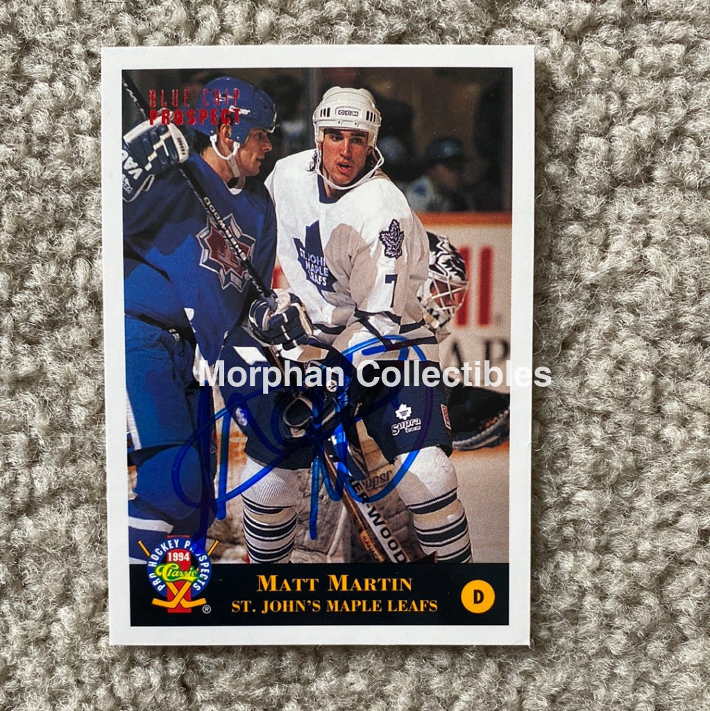 Matt Martin - Autographed Card Classic 94 Base